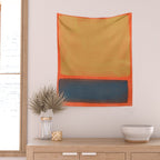Colourful Field Lemon Slate Blue Wall Tapestry Gallery Image 2