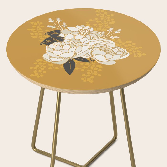 Glam Florals - Gold Side Table Gallery Image 2