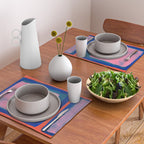 Double Blue Pink Colourfield  Placemat Gallery Image 2