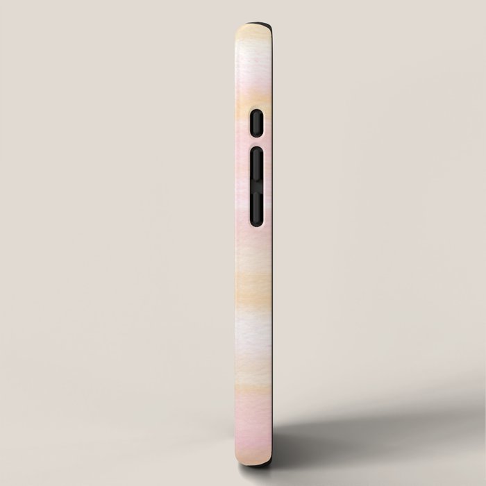 Pastel pink coral blush cream watercolor abstract watercolor pattern iPhone Case Gallery Image 2