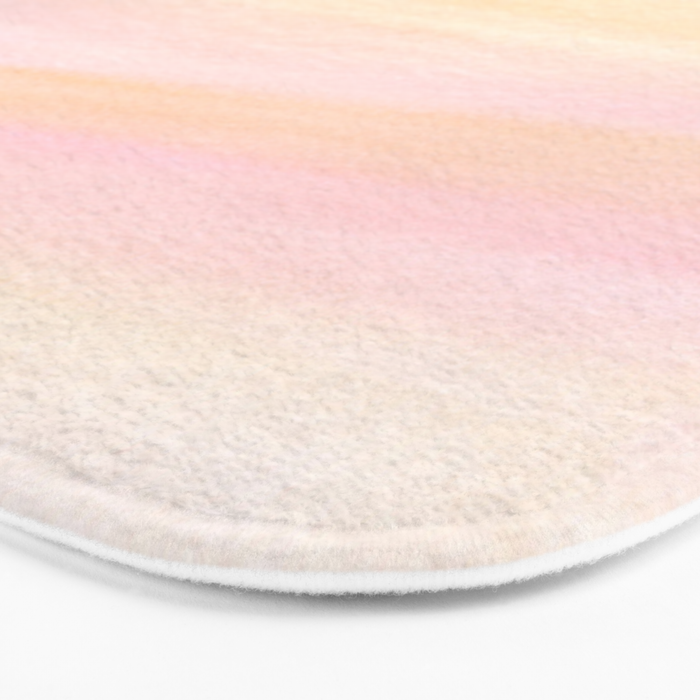 Pastel pink coral blush cream watercolor abstract watercolor pattern Bath Mat Gallery Image 3