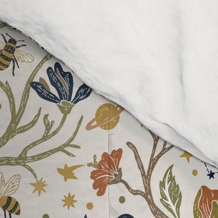 Boho Floral Galaxy Garden Comforter Gallery Image 4
