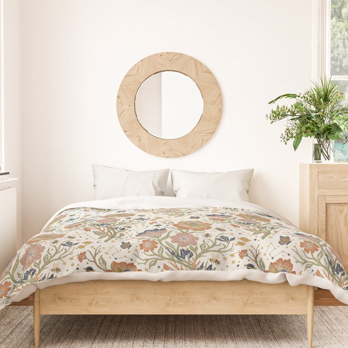 Boho Floral Galaxy Garden Duvet Cover Gallery Image 3