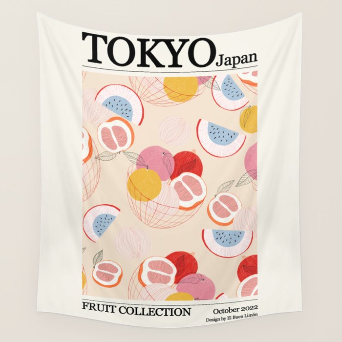 Tokyo japan fruit collection I Wall Tapestry Gallery Image 4