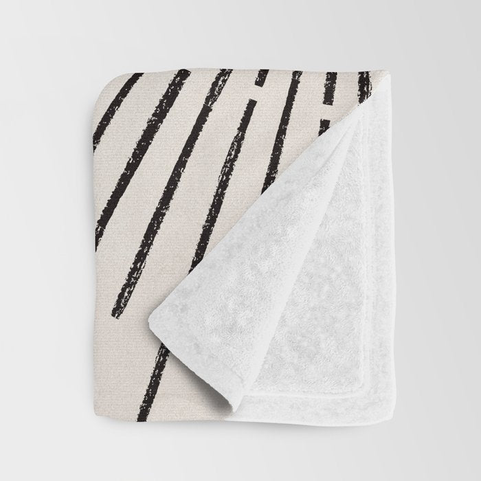 Boho Sun no. 5 Black Throw Blanket Gallery Image 3