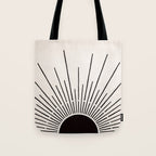 Boho Sun no. 5 Black Tote Bag Gallery Image 1