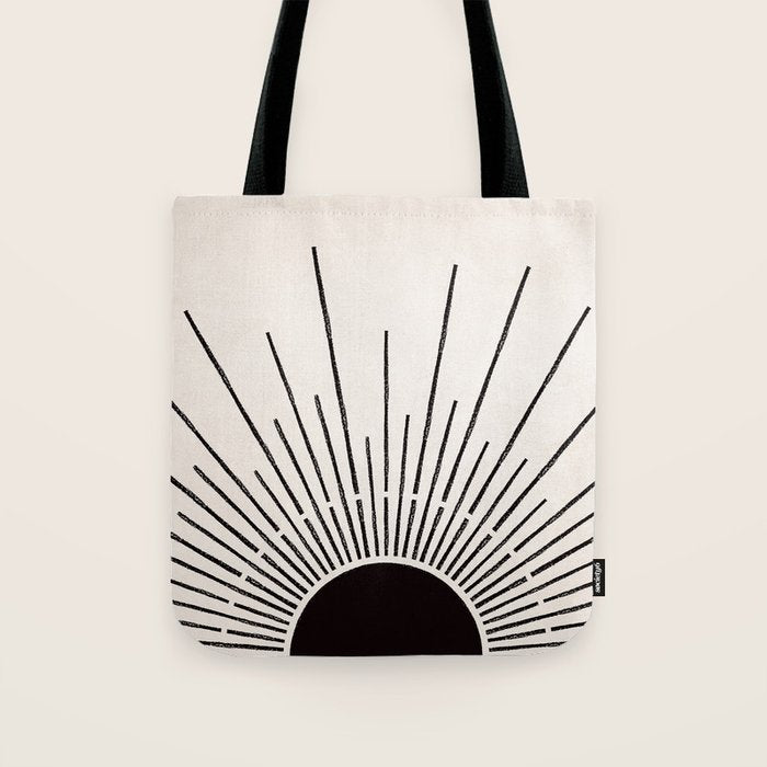 Boho Sun no. 5 Black Tote Bag Gallery Image 1