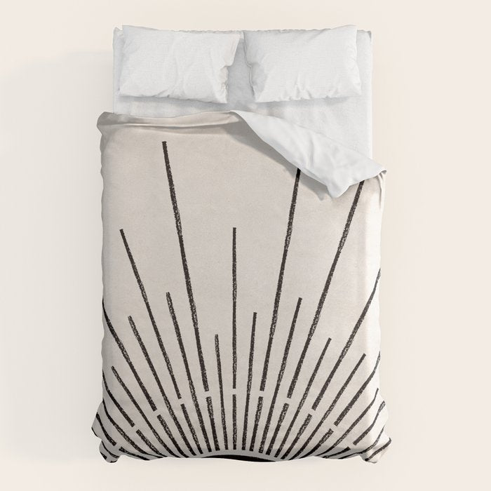 Boho Sun no. 5 Black Duvet Cover Gallery Image 1