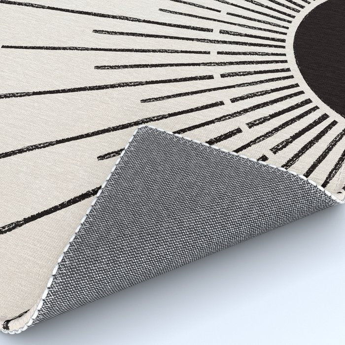 Boho Sun no. 5 Black Rug Gallery Image 4