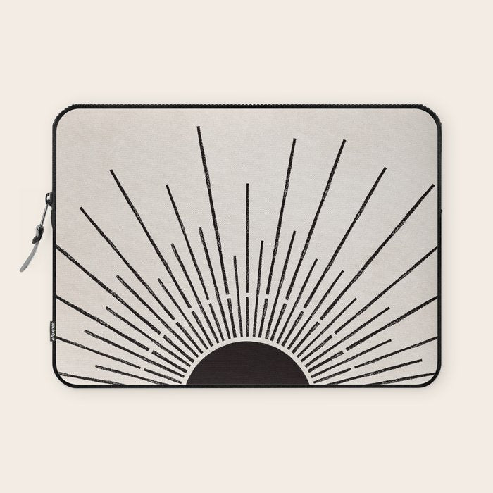 Boho Sun no. 5 Black Laptop Sleeve Gallery Image 1