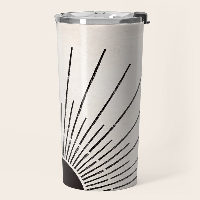 Boho Sun no. 5 Black Travel Mug Gallery Image 2