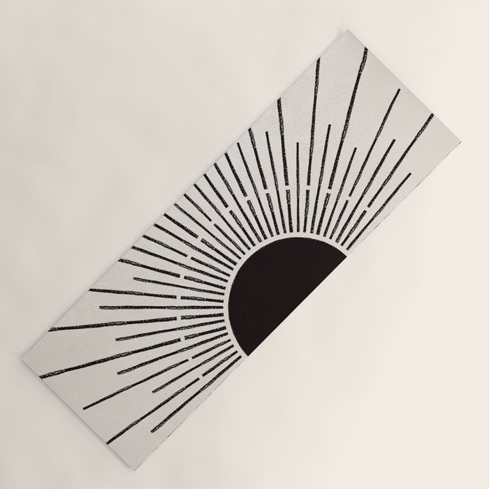 Boho Sun no. 5 Black Yoga Mat Gallery Image 1