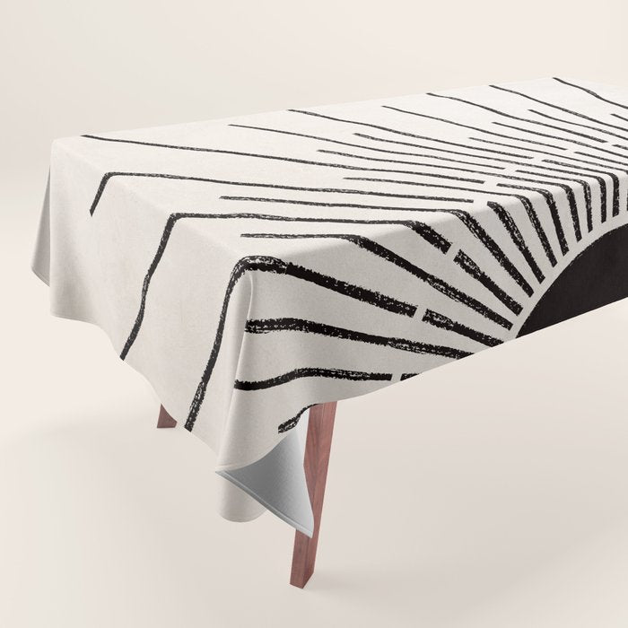 Boho Sun no. 5 Black Tablecloth Gallery Image 1