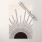 Boho Sun no. 5 Black Wrapping Paper Gallery Image 1