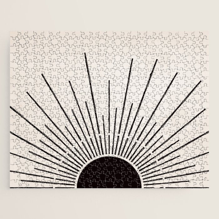 Boho Sun no. 5 Black Jigsaw Puzzle Gallery Image 1