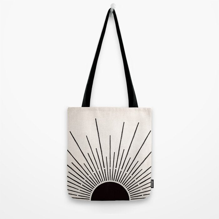 Boho Sun no. 5 Black Tote Bag Gallery Image 2