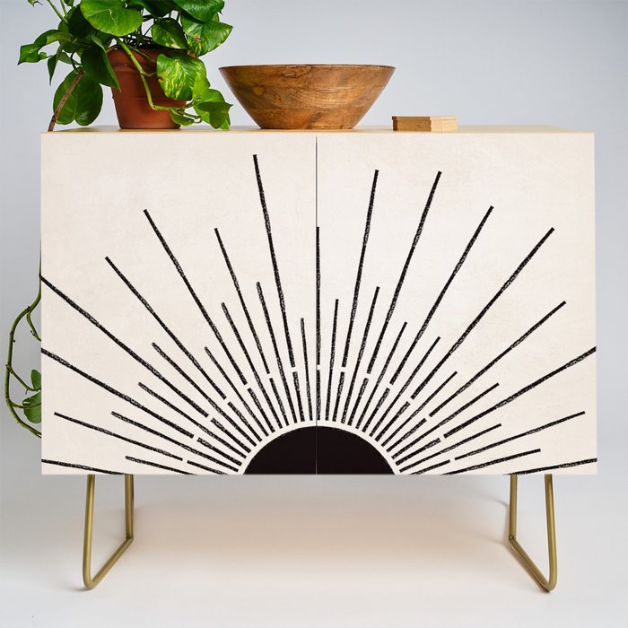 Boho Sun no. 5 Black Credenza Gallery Image 1