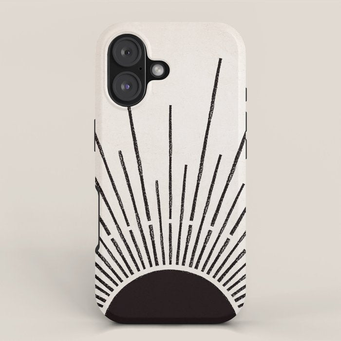 Boho Sun no. 5 Black iPhone Case Gallery Image 1