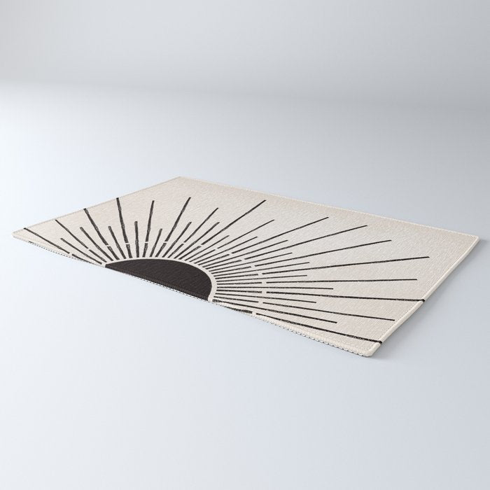 Boho Sun no. 5 Black Rug Gallery Image 3