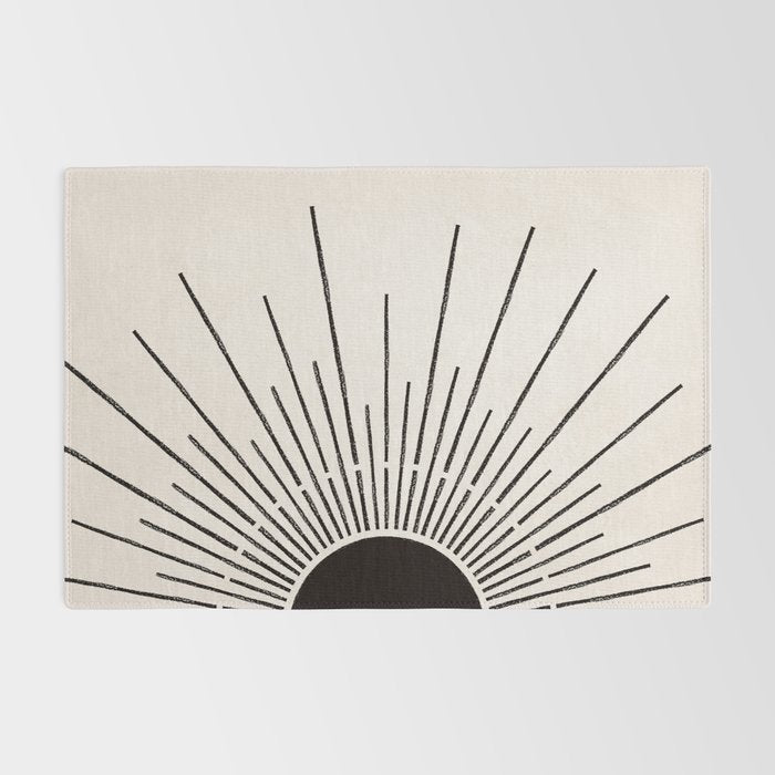 Boho Sun no. 5 Black Rug Gallery Image 2