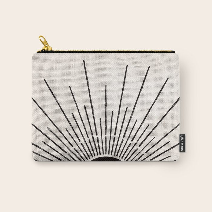 Boho Sun no. 5 Black Carry All Pouch Gallery Image 1