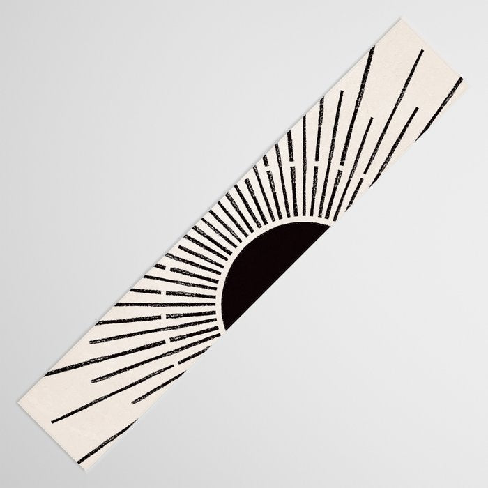 Boho Sun no. 5 Black Table Runner Gallery Image 3