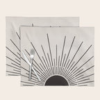 Boho Sun no. 5 Black Placemat Gallery Image 1