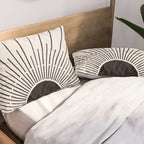 Boho Sun no. 5 Black Pillow Sham Gallery Image 2