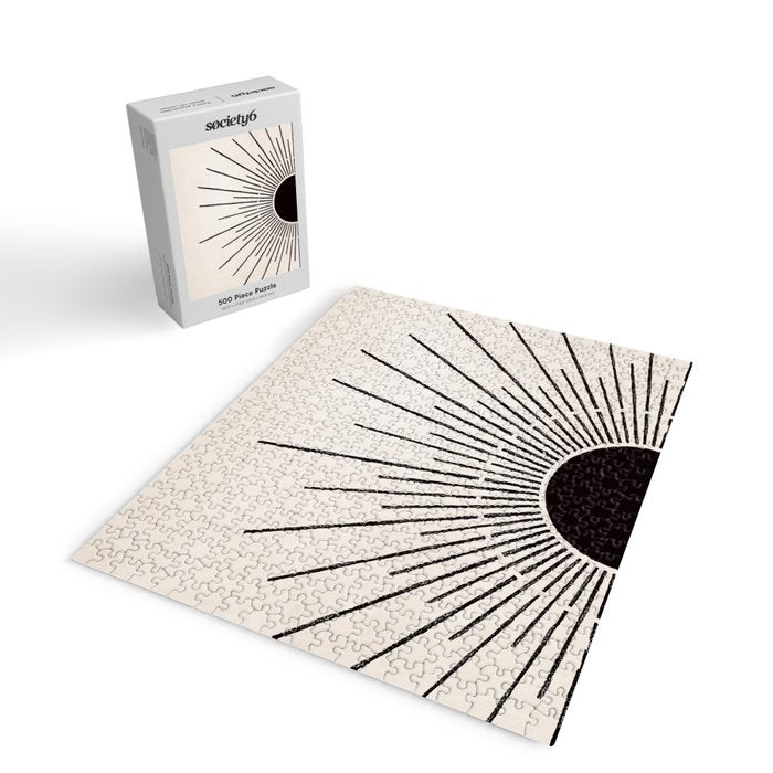 Boho Sun no. 5 Black Jigsaw Puzzle Gallery Image 2