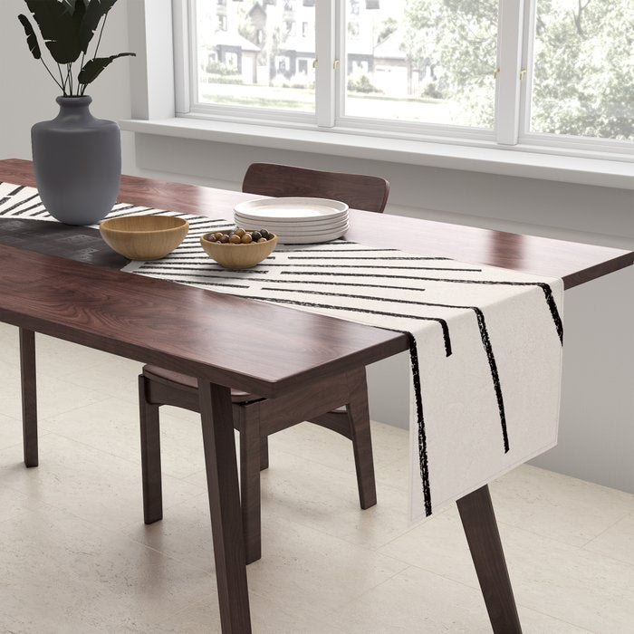 Boho Sun no. 5 Black Table Runner Gallery Image 2