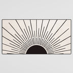Boho Sun no. 5 Black Desk Mat Gallery Image 3