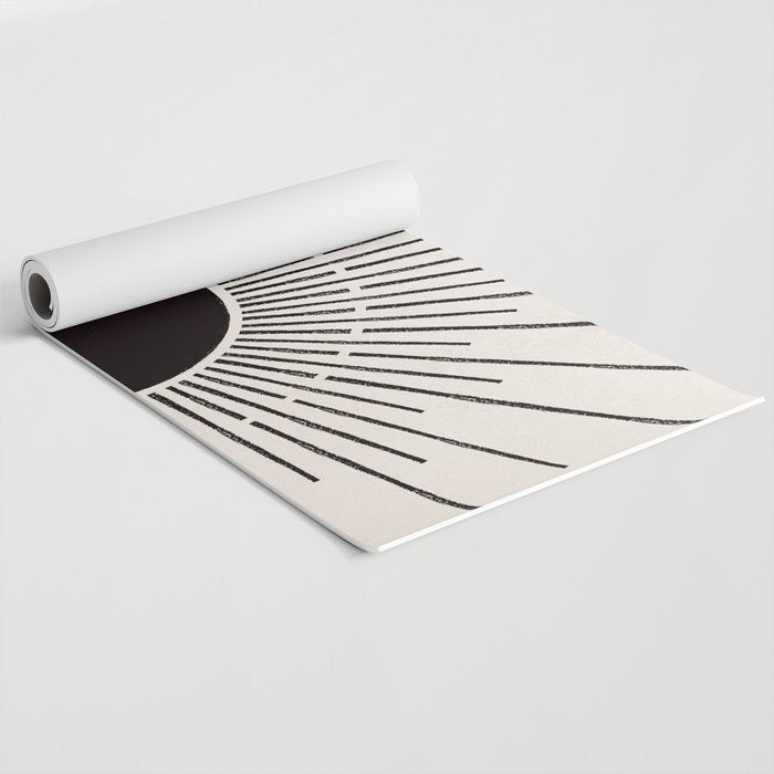 Boho Sun no. 5 Black Yoga Mat Gallery Image 2