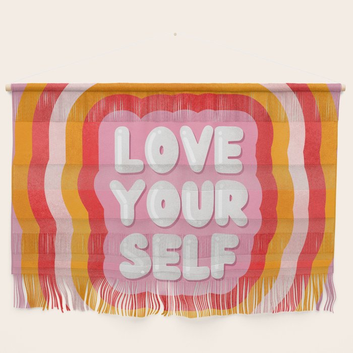 Love Yourself retro type Wall Hanging Gallery Image 1