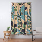 Elegant Botanical Line Art 4 Window Curtain Gallery Image 5