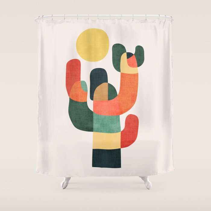 Cactus in the desert Shower Curtain Gallery Image 1