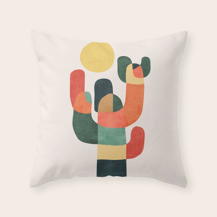 Cactus in the desert Throw Pillow Gallery Image 6