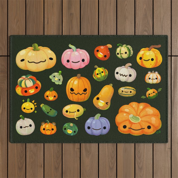 Pumpkin and squash Outdoor Rug Gallery Image 1
