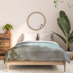 Morning sunshine over the clear mountain blue lake Comforter Gallery Image 3