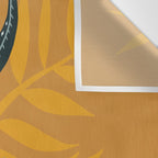 Crocodile - Teal & Ochre Wall Tapestry Gallery Image 3