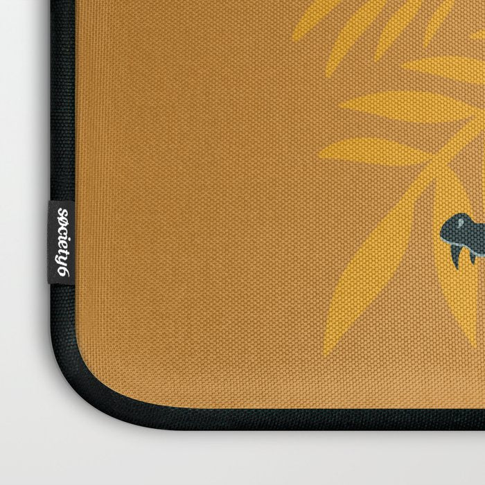 Crocodile - Teal & Ochre Laptop Sleeve Gallery Image 3