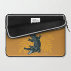 Crocodile - Teal & Ochre Laptop Sleeve Gallery Image 2