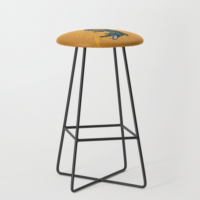 Crocodile - Teal & Ochre Stool Gallery Image 1