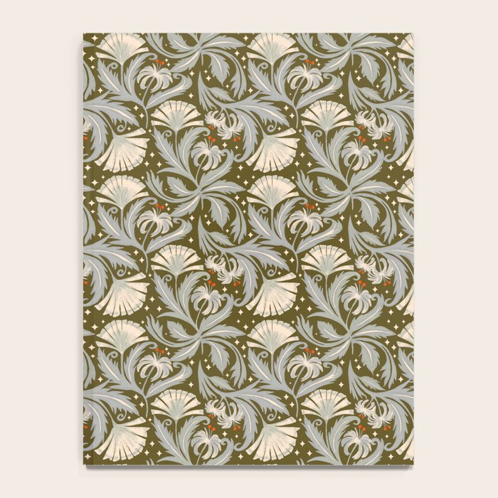 Vintage Botanica Olive Bronze - Heritage Revival Floral  Notebook Gallery Image 4