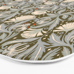 Vintage Botanica Olive Bronze - Heritage Revival Floral  Bath Mat Gallery Image 3