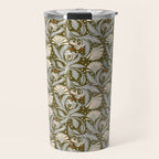 Vintage Botanica Olive Bronze - Heritage Revival Floral  Travel Mug Gallery Image 1