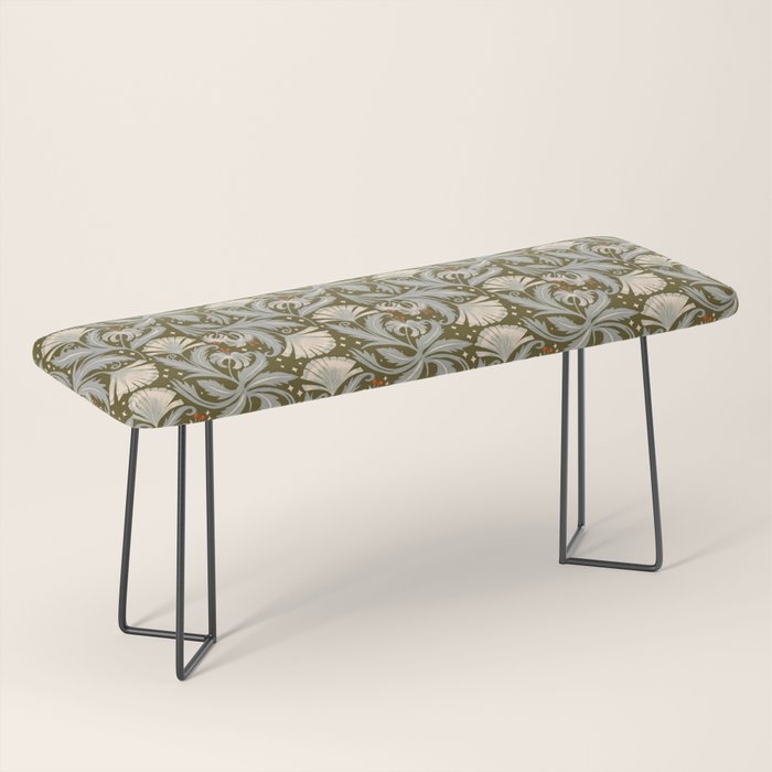 Vintage Botanica Olive Bronze - Heritage Revival Floral  Bench Gallery Image 1
