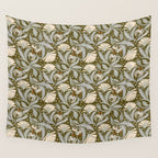 Vintage Botanica Olive Bronze - Heritage Revival Floral  Wall Tapestry Gallery Image 4