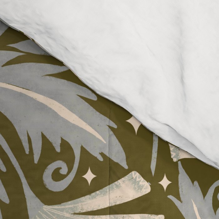 Vintage Botanica Olive Bronze - Heritage Revival Floral  Comforter Gallery Image 4