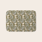 Vintage Botanica Olive Bronze - Heritage Revival Floral  Bath Mat Gallery Image 1