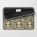 Vintage Botanica Olive Bronze - Heritage Revival Floral  Laptop Sleeve Gallery Image 2